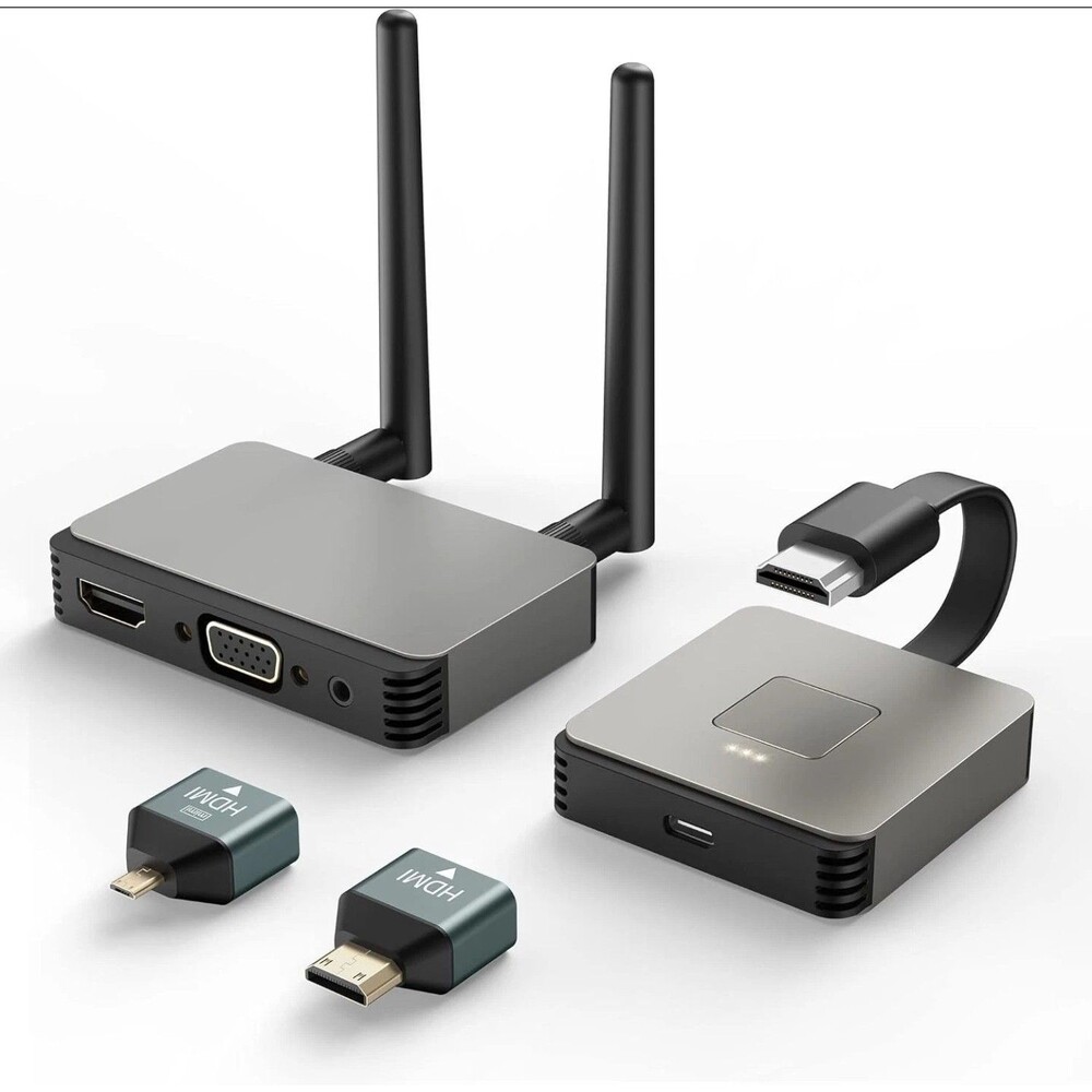 Wireless HDMI Transmitter and Receiver - Plug & Play 2.4/5GHz Streaming Video